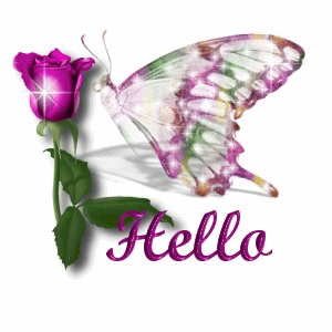 Gif animé hello papillon